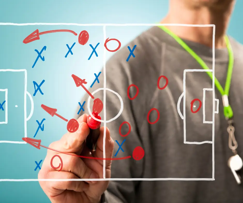 coach donnant des conseils pour footballeur